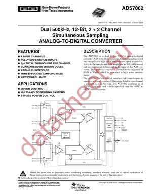 ADS7862Y/250 datasheet  